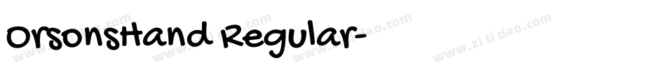 OrsonsHand Regular字体转换